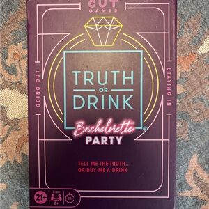 Truth or Drink Bachelorette Party Game